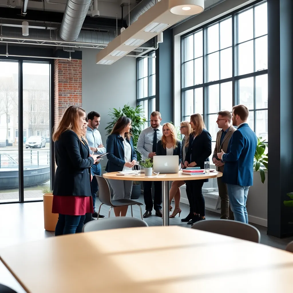 Professionele Nederlandse professionals in een moderne kantooromgeving
