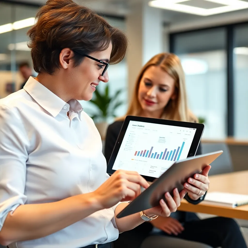 Professional die de resultaten van een carrière assessment bestudeert